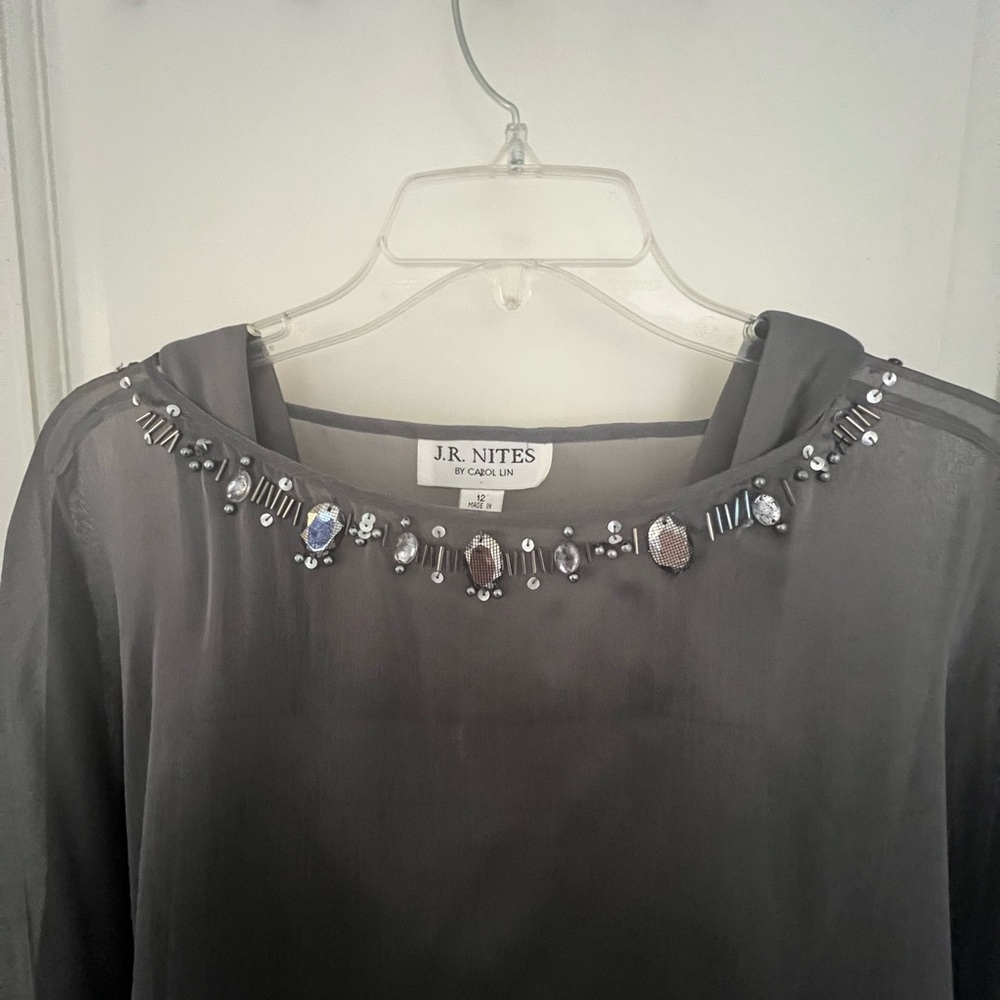 Gray/Silver Blouse - image 2